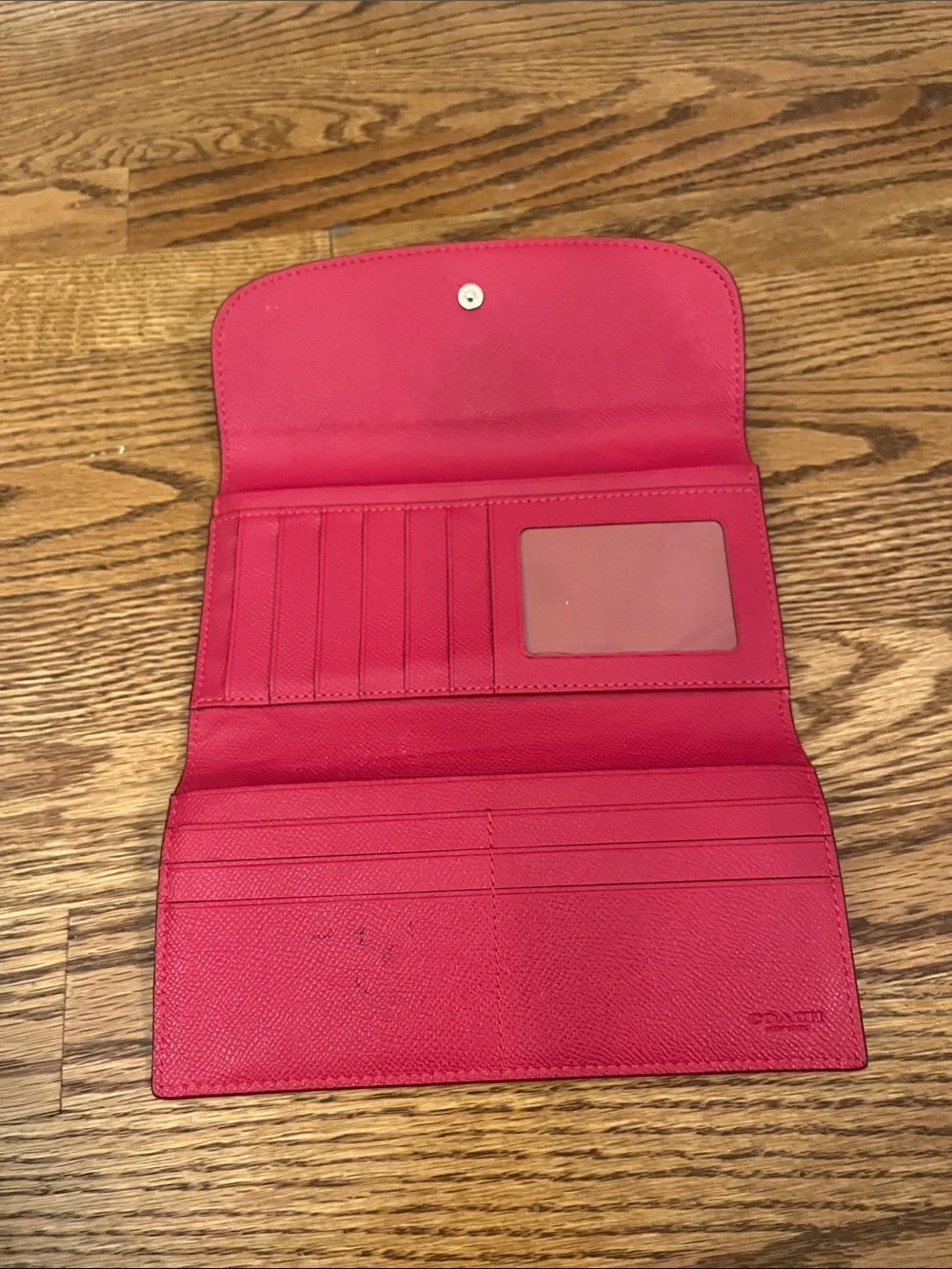 Coach Madison Pebbled Leather Slim Envelope Checkbook Wallet (Style F52715)